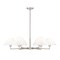 Z-Lite Leila Chandelier, 6-Light, 44 In.W x 10.75 In.H, Brushed Nickel/White Linen 744-44R-BN - alternate 1